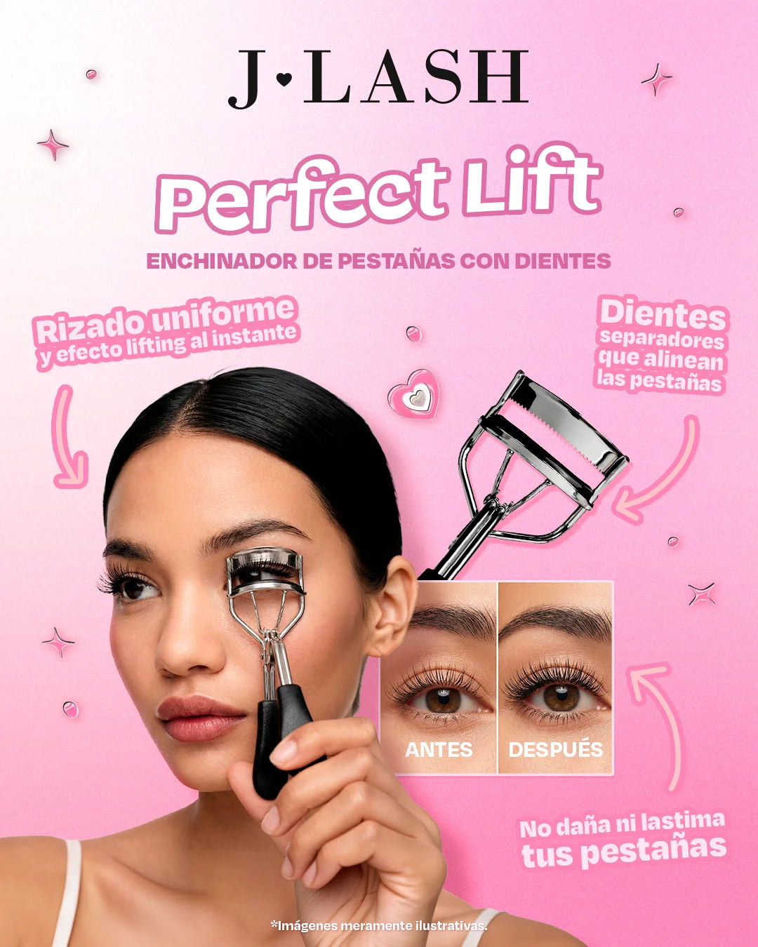 Enchinador de Pestañas - Lash Curler with Teeth - Black