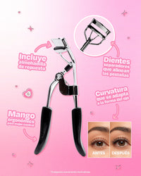 Enchinador de Pestañas - Lash Curler with Teeth - Black