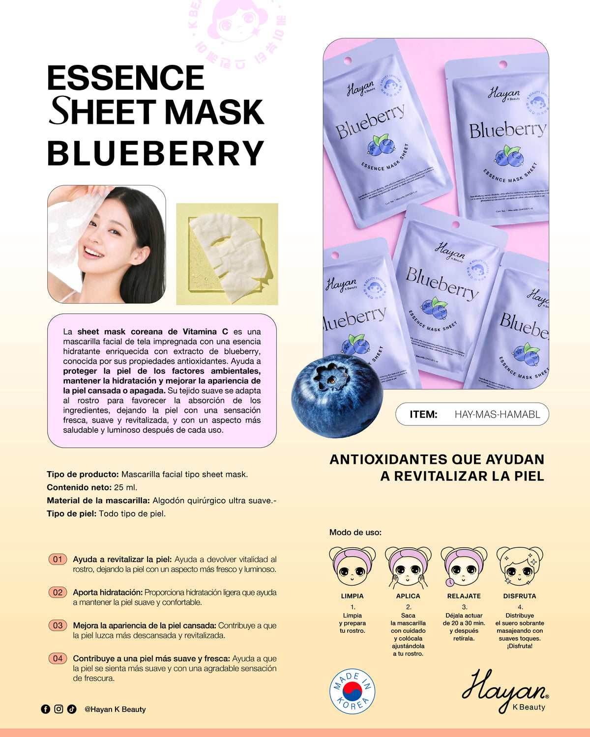 Mascarilla de Blueberry