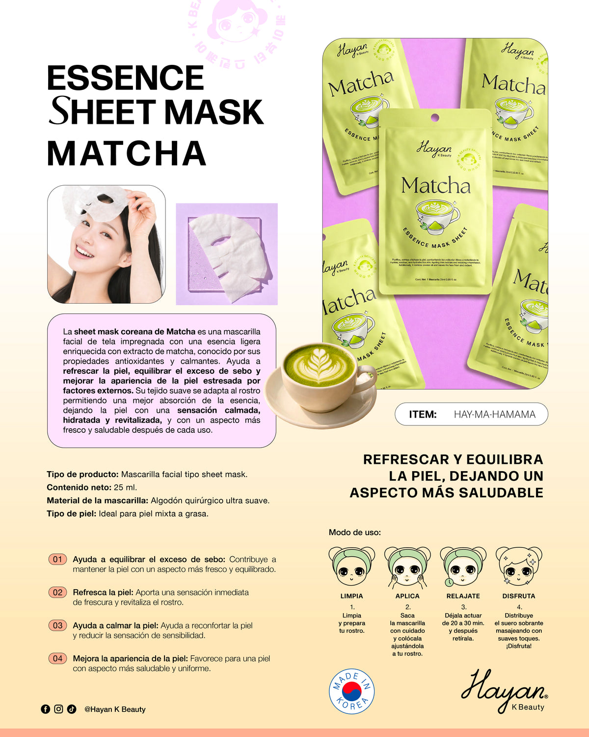 Mascarilla de Matcha