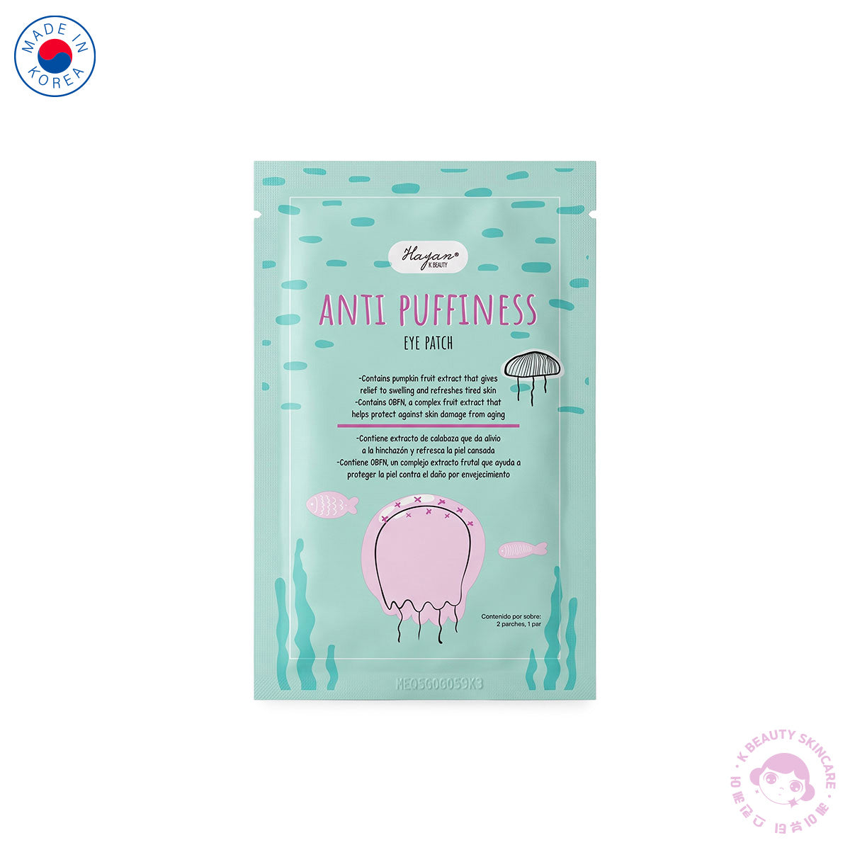 Parches para Ojos Anti-Puffiness 5 pzas | Efecto Descongestionante y Refresh marca Hayan