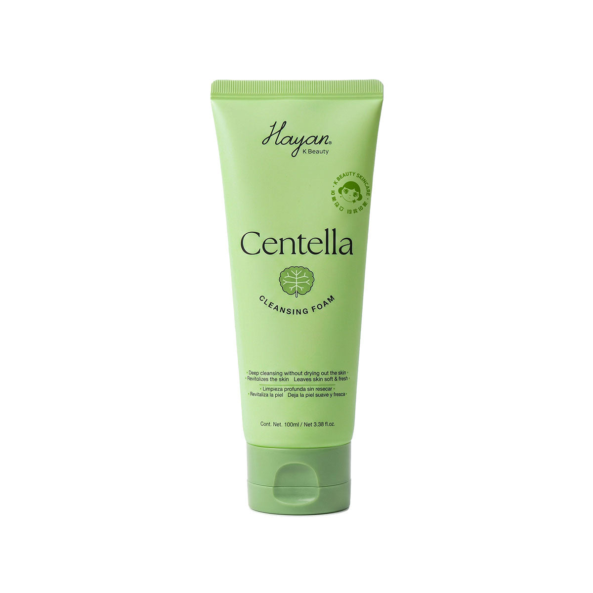 Espuma facial limpiadora con centella marca hayan
