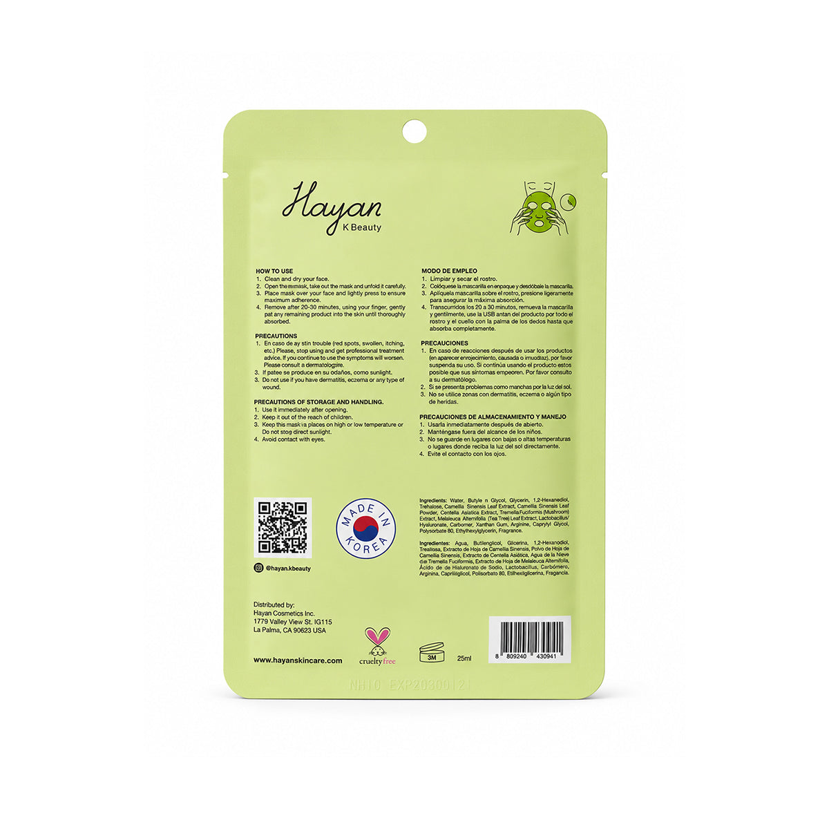 Mascarilla de Matcha