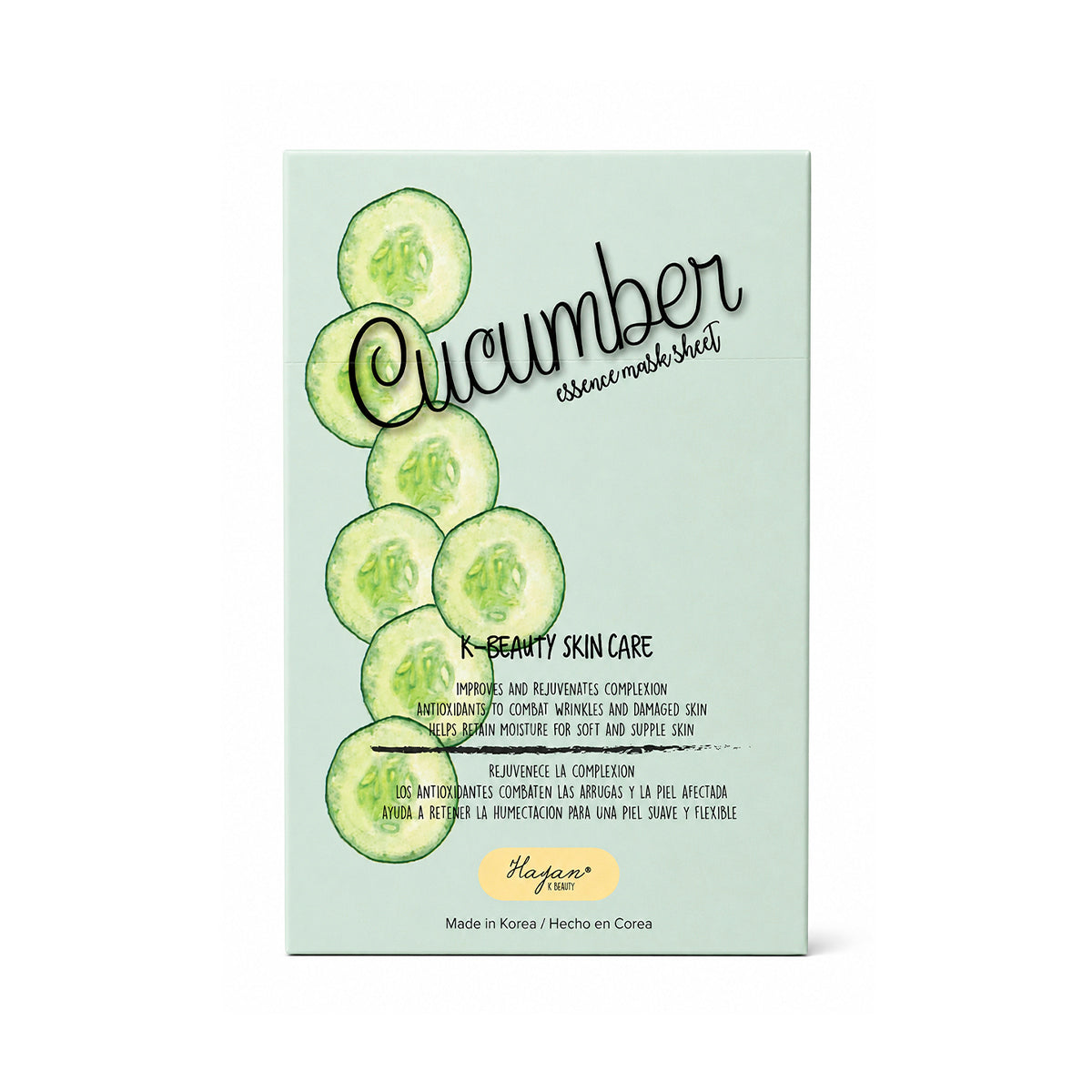 Mascarilla Facial extracto de Pepino tela Efecto refrescante Hayan
