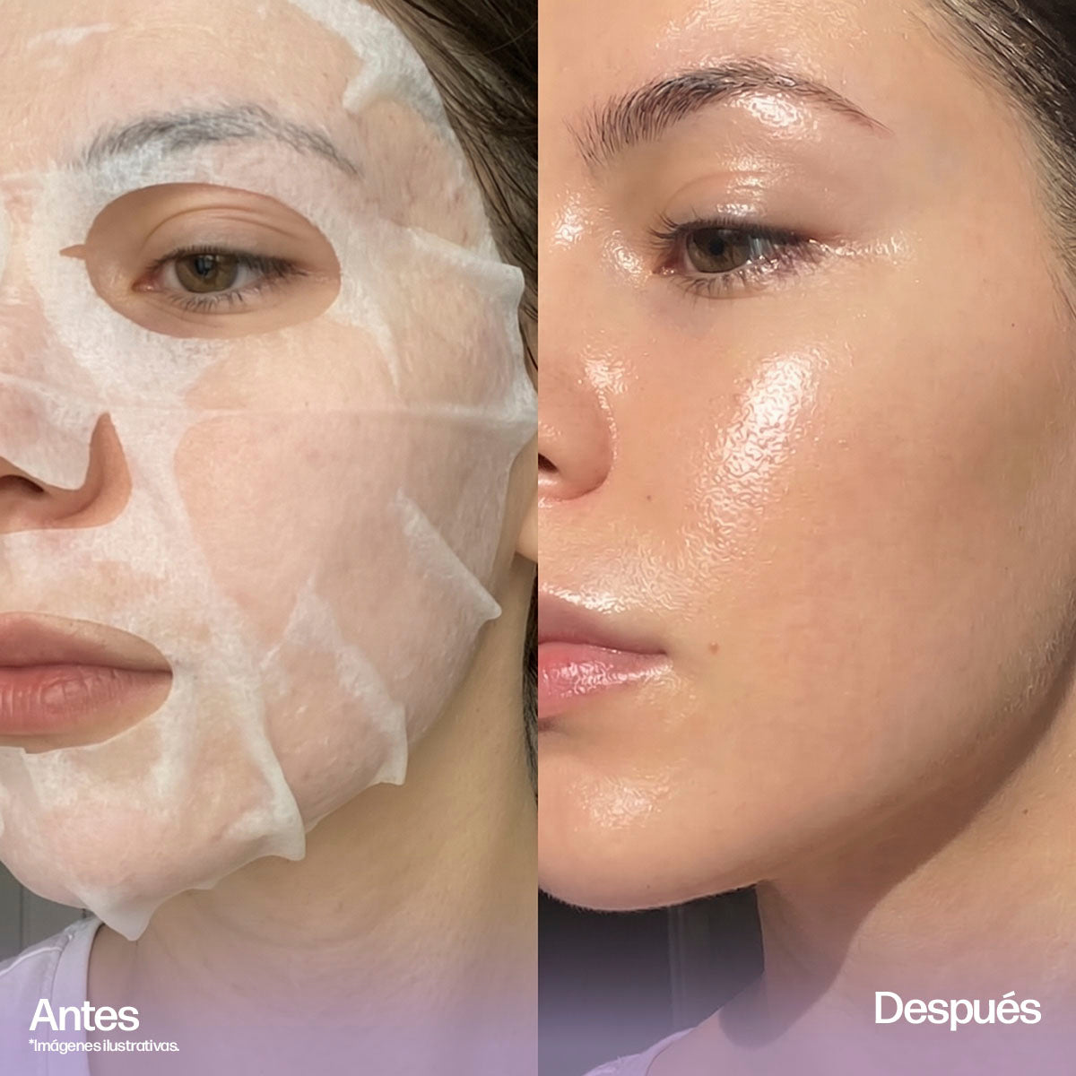 Mascarilla facial extracto de coco  tela hidratante Hayan