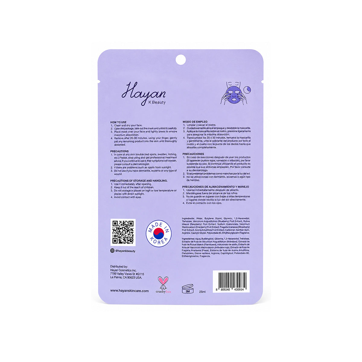 Mascarilla de Blueberry