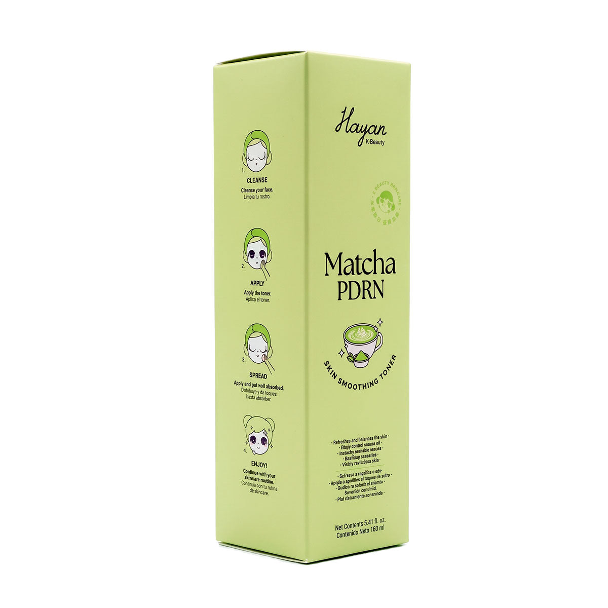 Tónico facial con Matcha+PDRN marca hayan todo tipo de piel