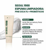Limpiador facial en espuma Pine CICA 1% + Probiotics