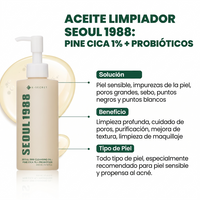 Limpiador En Aceite Pine Cica 1% + Probiotics Cleansing Oil K-Secret