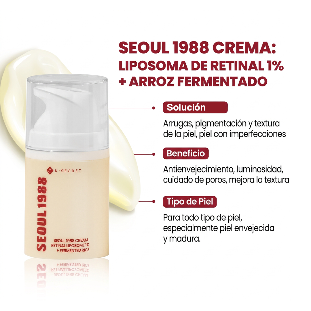 K-Secret Seoul 1988 Crema retinal liposoma retinal al 1% para piel sensible