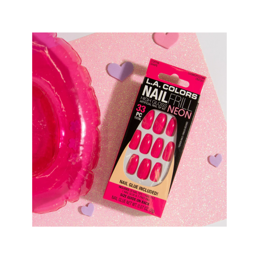 Kit Nail Frill Press On Neon