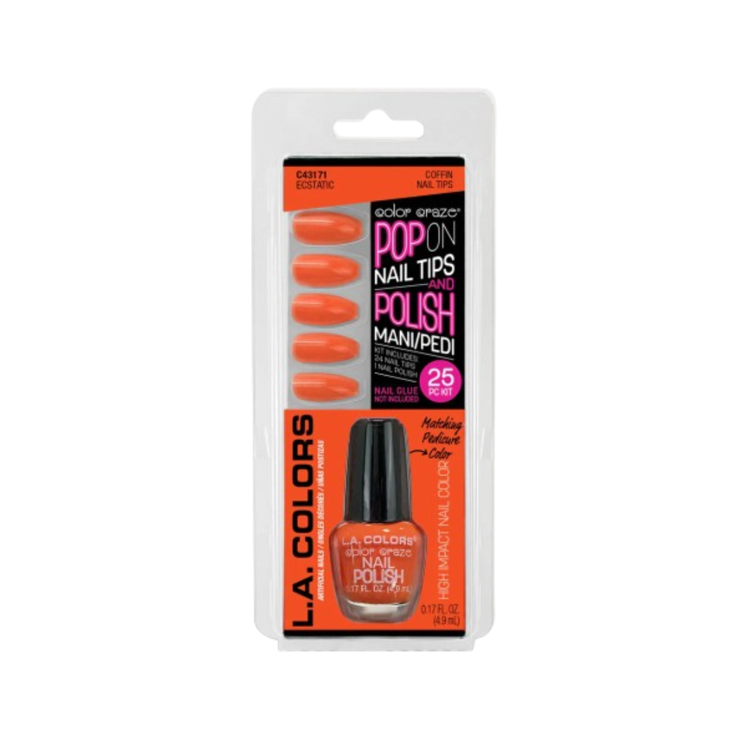 Kit Uñas Press On y Esmalte Pop On