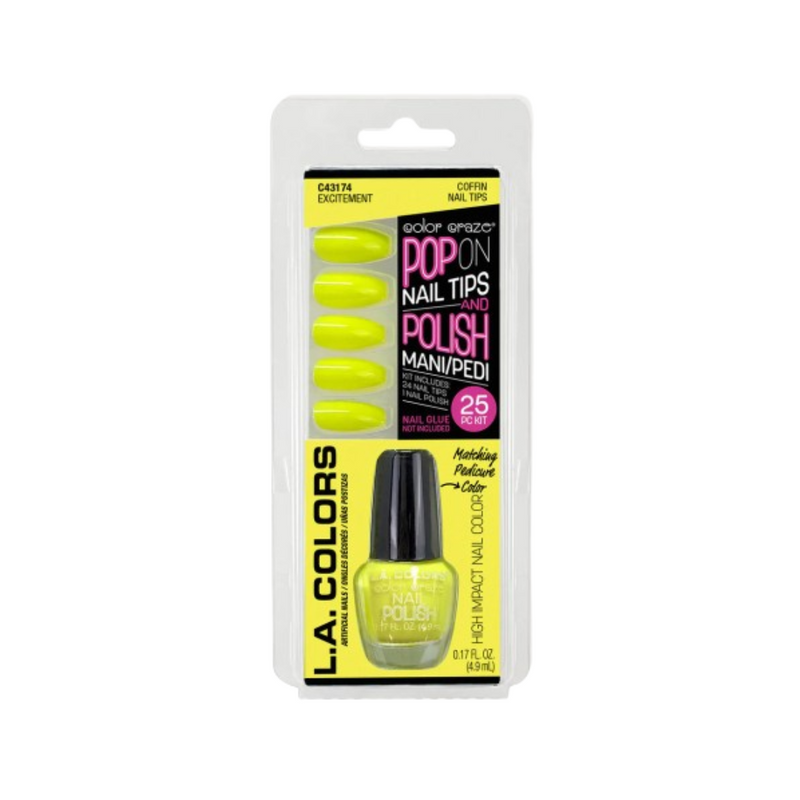 Kit Uñas Press On y Esmalte Pop On