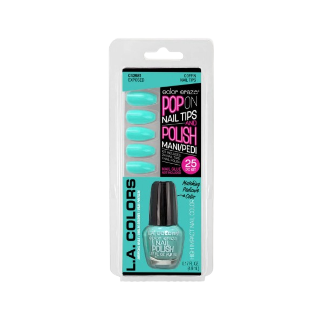 Kit Uñas Press On y Esmalte Pop On