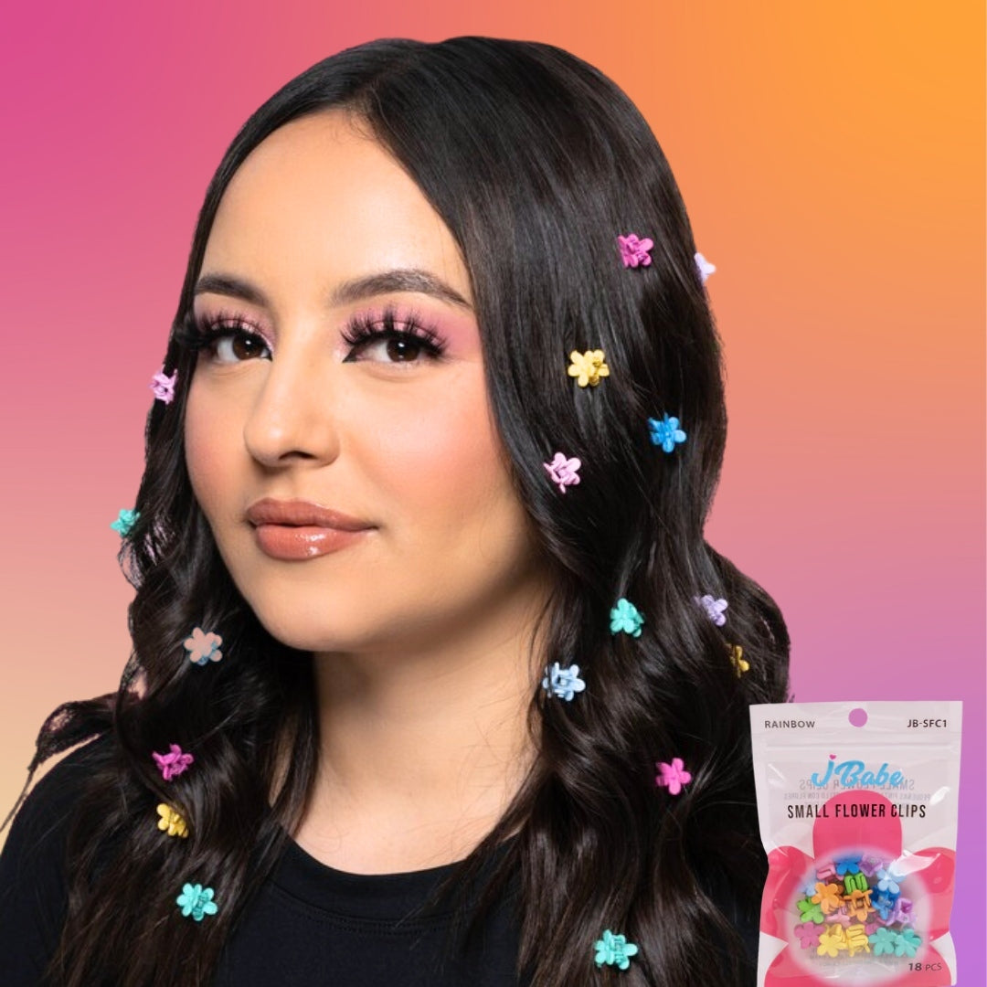 Clips Arcoiris de Florecitas